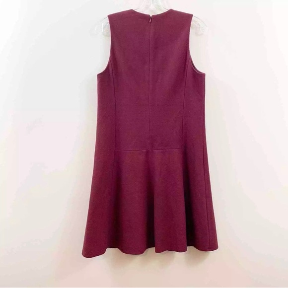 MadeWell MIDI Wool Blend Maroon Sleeveless Dress - Picture 3 of 5